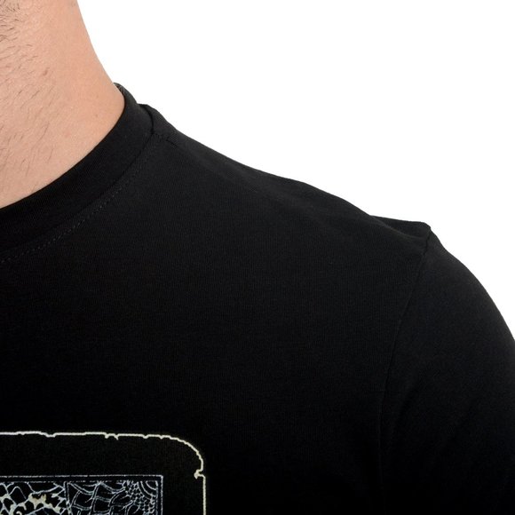 Roberto Cavalli Men's Black Graphic Print T-Shirt - Picture 5 of 7